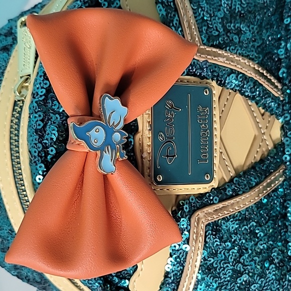 🧡💚Loungefly Merida Sequins Mini Backpack/Wallet Bundle - Picture 5 of 12